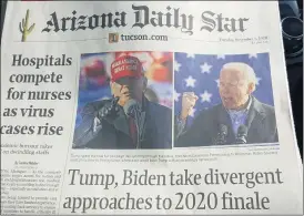  ?? COURTESY OF MATT NEELY ?? On Election Day this headline turned the then-president’s name into a four-letter word. Newspaper typos can be tough to catch, even in large type.