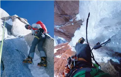  ??  ?? Top: Marc Andre Leclerc soloing Spectre VI6 Glencoe Scotland