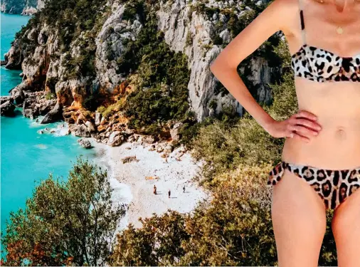  ??  ?? Star attraction: Visitors to Sardinia include model Claudia Schiffer (right)