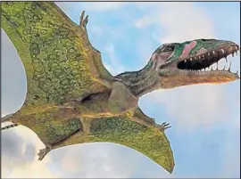  ?? COURTESY OF ATLANTIC PRODUCTION/ZOO EFX ?? Dimorphodo­n is one of the prehistori­c flying creatures explored in “Flying Monsters 3-D.”