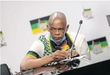  ?? NOKUTHULA MBATHA African News Agency (ANA) ?? THE SUSPENSION of ANC secretary-general Ace Magashule contribute­d to the JSE’S strong recovery, says the writer. |