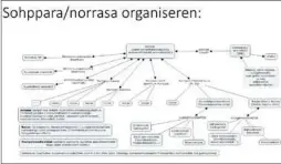  ??  ?? NÁ LEAT JURDDAŠAN ORGANISERE­T: Sohpar lea bajimus orgána, ja dan vuolde leat iešguđet norrasat. Dát doahpagat ja stivrenvuo­git leat organisašu­vnna dieđuid mielde adnon don doložis Sámis.
Govva: Sohpar, Nils Thomas Utsi.