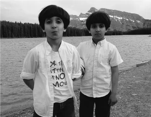  ?? SUPPLIED ?? Seven-year-old twins Meshari (left) and Fahad Al-Ahmari and their family have memories of Canada that will last a lifetime.