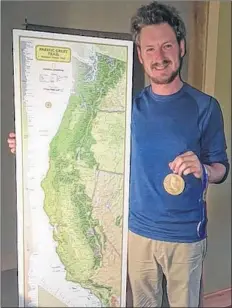  ?? CONTRIBUTE­D ?? Wolfville resident Simon Irving embarked on a 4,270-km challenge in hiking the Pacific Crest National Scenic Trail (PCT) earlier this year.