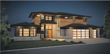  ??  ?? Rendering of a home at Rocky Point in Wilden, a master-planned community on Okanagan Lake in Kelowna, B.C.