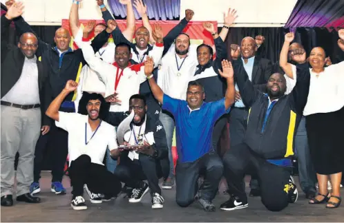  ??  ?? Winners of the firefighti­ng category were the Richards Bay Rhinos