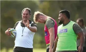  ?? Photograph: Chris Hyde/Getty Images ?? Dave Rennies has urged his Wallabies to find their “dark side” in the three-Test series against France.