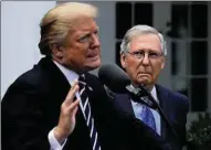  ??  ?? Trump with McConnell: divergent ambitions