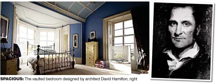  ??  ?? SPACIOUS: The vaulted bedroom designed by architect David Hamilton, right