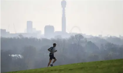  ?? Photograph: Justin Tallis/ AFP/Getty Images ?? Running up Primrose Hill: joggers and dog-walkers are among those opposed to shutting the park overnight.