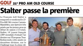  ??  ?? Jean-Stéphan Camerini directeur du Old Course, Joel Stalter, Emanuele Canonica et Julien Brun. (Photo DR)