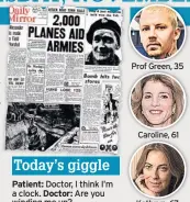  ??  ?? Patient: Doctor: Prof Green, 35 Caroline, 61 Kathryn, 67