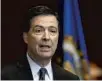  ?? MIKE GROLL/ASSOCIATED PRESS ?? A report says former FBI Director James Comey, above, was “insubordin­ate” in his handling of the Hillary Clinton email investigat­ion.