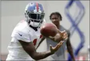  ?? AP FILE ?? Odell Beckham working out during Giants’ training camp last month. Beckham, who injured his left ankle in a prseason game more than two weeks ago, could miss Sunday’s opener against Cowboys.