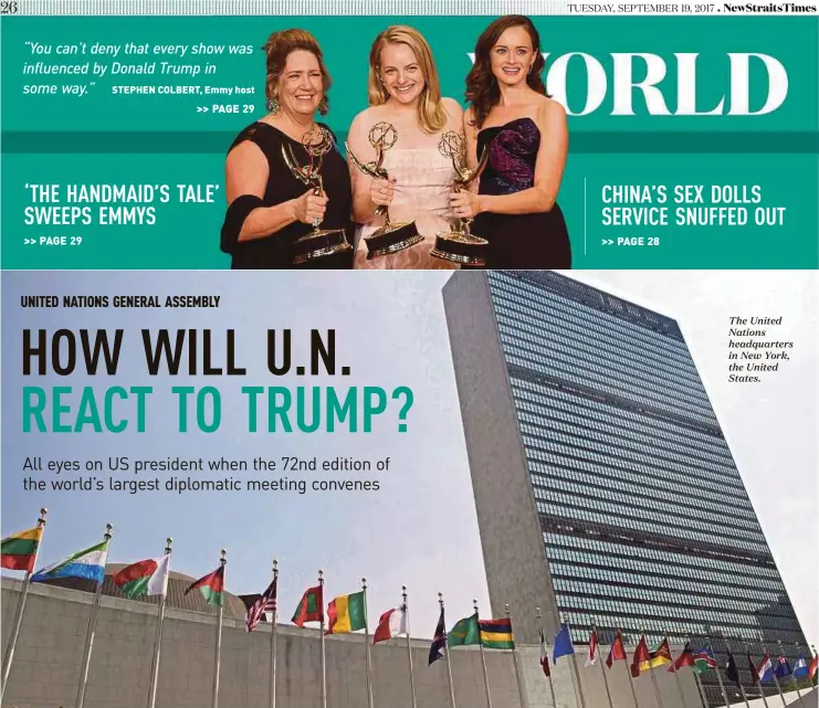  ??  ?? The United Nations headquarte­rs in New York, the United States.