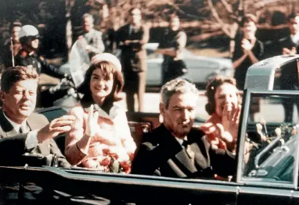  ?? PHOTO: GETTY IMAGES ?? Prior to the assassinat­ion, President John F Kennedy, First Lady Jacqueline Kennedy, and Texas Governor John Connally ride through the streets of Dallas, Texas on November 22, 1963. The image was included as an exhibit for the Warren Commission.