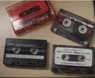  ?? NICK KOZAK FOR THE TORONTO STAR ?? Samples from Mark Campbell’s collection of mix tapes.