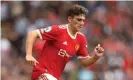  ??  ?? Daniel James in action against Leeds United on the opening day of the Premier League season. Photograph: Catherine Ivill/ Getty Images