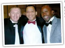  ??  ?? MEN WHO BEAT THE MEN: Murphy, De’roux and Mcmillan reminisce about old times and rivalries