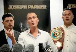  ?? GETTY IMAGES ?? Joseph Parker’s promoter David Higgins is hugely encouraged after a three-hour meeting with Anthony Joshua’s promoter Eddie Hearn.