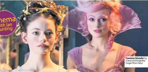  ??  ?? Fantasy friends Foy (Clara) and Knightley (Sugar Plum Fairy)