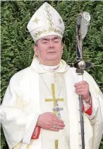  ??  ?? Bishop Toal 11 priests are over 70 years of age in the diocese