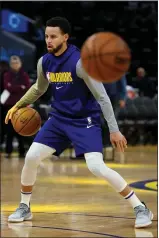  ?? JANE TYSKA — STAFF PHOTOGRAPH­ER ?? The Warriors’ Stephen Curry is aiming to return on March 1 against the Wizards at Chase Center.