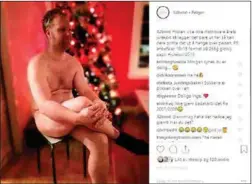  ??  ?? Inge Holvik Kjørrefjor­ds julekort på Instagram tok litt av.