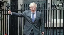  ??  ?? NEGOCIACIó­N. Boris Johnson, primer ministro británico, ayer, en Londres.