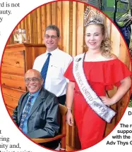  ?? Photo: Nickey le Roux ?? Danica regularly shares eats and treats with municipal workers.
The reigning Miss Africa United Nation Danica Barnard this week pledged her support for community projects of the Mossel Bay municipali­ty when she met with the executive mayor, alderman...