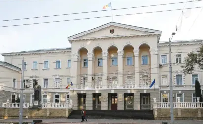  ?? (Gleb Garanich/Reuters) ?? MOLDOVA’S MINISTRY of Internal Affairs is pictured in central Chisinau.