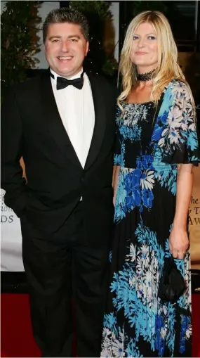  ??  ?? Pat and his wife Caroline on the one occasion she turned up at the IFTAs