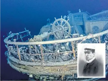  ?? ?? ENDURANCE: The ship used by Shackleton, inset, was discovered largely intact.