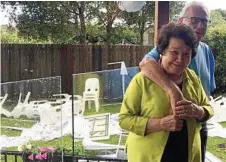  ?? Photo: Contribute­d ?? SMASHING GOOD TIME: Viv and Raul Ruffini’s 60th wedding anniversar­y celebratio­ns turned to chaos after they were hit by Sunday’s storm.