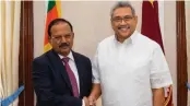  ?? — Twitter ?? National security advisor Ajit oval meets Sri Lanka President Gotabaya Rajapaksa in Colombo on Saturday.