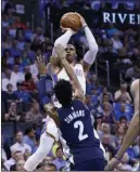  ?? Sue Ogrocki ?? The Associated Press Profession­al sports bettor Erin Rynning said the Utah Jazz are a good bet to upset Russell Westbrook, top, and the Oklahoma City Thunder in the first round of the NBA playoffs.