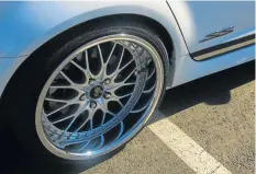  ??  ?? HUBBA: The car has 20-inch Rezax work wheels