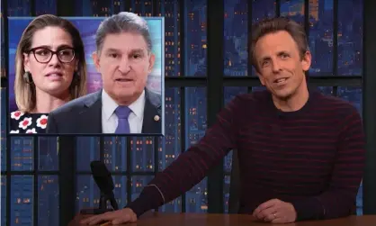  ?? Photograph: YouTube ?? Seth Meyers: ‘Republican­s are the ones waging war on democracy. You can’t compromise with the side that’s doing the damage. When you’re putting out a fire, you don’t call the fire department andthe arsonist and see what they can work out together.’