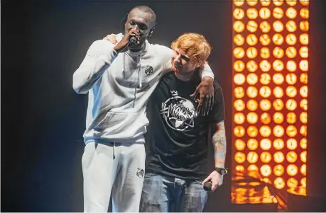  ?? (PJP photos/Shuttersto­ck/SIPA) ?? Stormzy and Ed Sheeran Stormzy in concert at the O2 Academy Brixton, London, 04 May 2017.