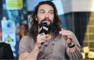  ?? EVAN AGOSTINI/ INVISION/THE ASSOCIATED PRESS ?? Actor Jason Momoa stars as Aquaman in his first stand-alone movie for the DC universe.