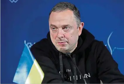  ?? Foto: Getty Images ?? Der ukrainisch­e Sportminis­ter Vadym Huttsait verurteilt die Haltung des IOC.