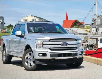  ?? PHOTOS: DEREK McNAUGHTON/DRIVING ?? The new diesel engine in the 2018 Ford F-150 allowed Driving’s Derek McNaughton to travel from Ottawa to Fredericto­n, N.B., on a single tank of fuel.