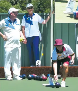  ??  ?? Above: The pressure mounts as Graham Cox of Drouin takes on Trafalgar in division three. The Drouin team won by just one-shot to help secure the overall win and third spot on the ladder.
Left: Drouin division four bowler Mary Firth takes on Thorpdale...