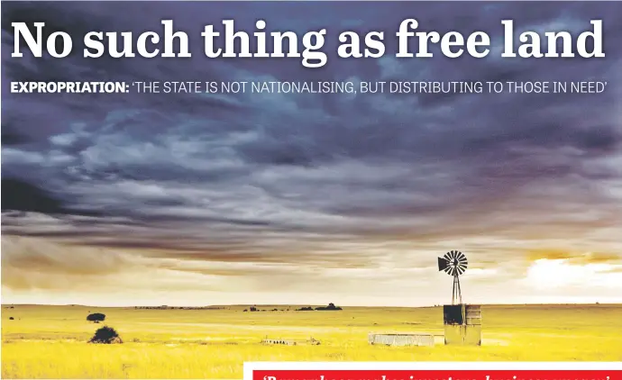  ?? Picture: Gallo Images ?? NO MAN’S LAND. A picturesqu­e view of a lone windmill in an open field at sunset after rainfall outside Kroonstad in Free State.