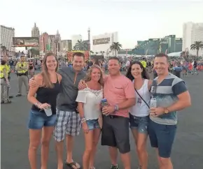  ?? SUBMITTED ?? Eric and Danielle Gottlieb (left) are pictured at the Route 91 Harvest music festival in Las Vegas with Nicole Hoernke and Damien Hoernke of Eau Claire, and Tara Burr and Ryan Burr of Eau Claire.