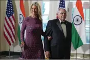  ?? JACQUELYN MARTIN — THE ASSOCIATED PRESS FILE ?? Sen. Bob Menendez, D-N.J., and his wife Nadine Menendez arrive for the State Dinner with President Joe Biden and India’s Prime Minister Narendra Modi at the White House, June 22, in Washington.