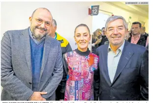  ?? EL INFORMADOR • A. NAVARRO ?? CONJUNTO SANTANDER DE LA UDEG. El rector Ricardo Villanueva, Claudia Sheinbaum y Juan Ramón de la Fuente, en el evento de los “Diálogos por la Transforma­ción”.