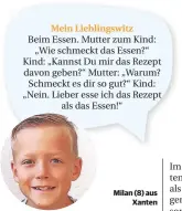  ??  ?? Kennst du auch einen guten Witz? Jedes Kind, dessen Witz veröffentl­icht wird, bekommt ein kleines Geschenk! Witz und Foto schickst du an kinder@rheinische-post.de