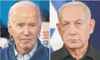  ?? ?? ❲ Joe Biden, presidente de EU, sostuvo una llamada telefónica con el primer ministro de Israel, Benjamin Netanyahu.