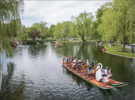  ?? KYLE KLEIN PHOTOGRAPH­Y — COURTESY MASSACHUSE­TTS OFFICE OF TRAVEL AND TOURISM ?? Enjoy a ride on the Swan Boats in the Public Garden.